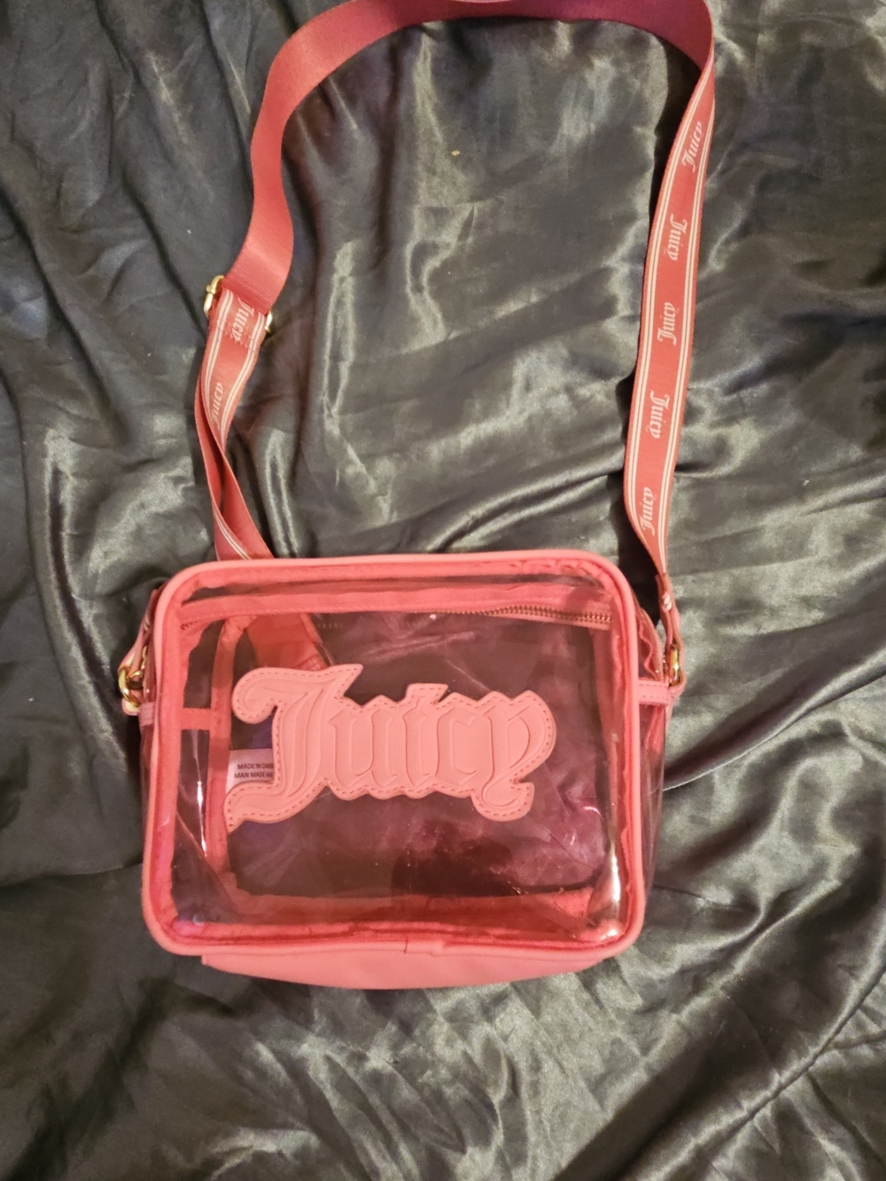 Juicy Couture Pink Clear Crossbody Bag